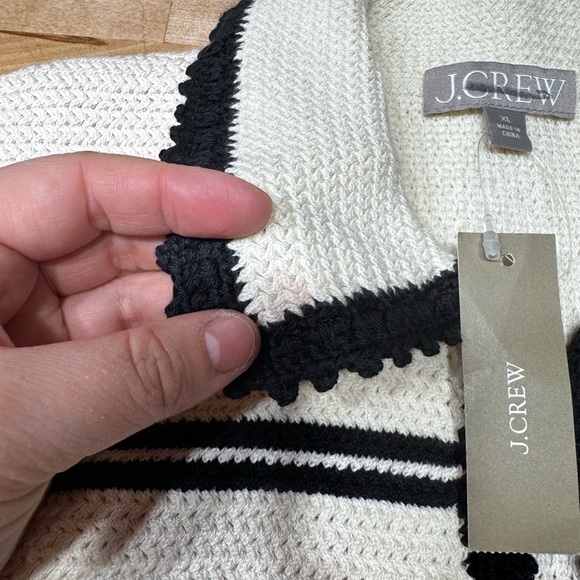 J. Crew Black and White Striped Button Down Shirt - Picture 7 of 10